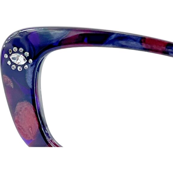 Diva 5364 Women's Eyeglass Frame Burgundy Violet Mottled - Picture 4 of 5